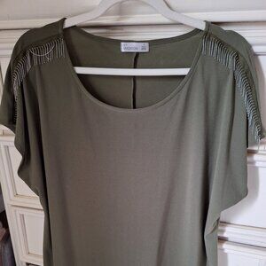Olive Green Dressy Tee